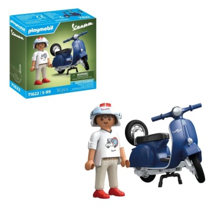 Playmobil - Vespa albastra cu un barbat Playmobil - 1